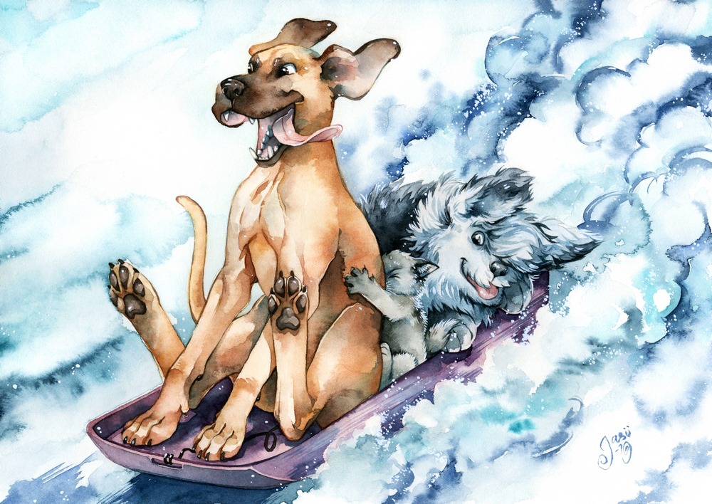 Original Painting - Winter Fun